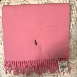 NWT Ralph Lauren Pink Wool Scarf